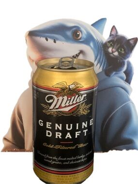 Vintage Beer Can Miller Genuine Draft Cold Filtered Tab Empty Aluminum Can